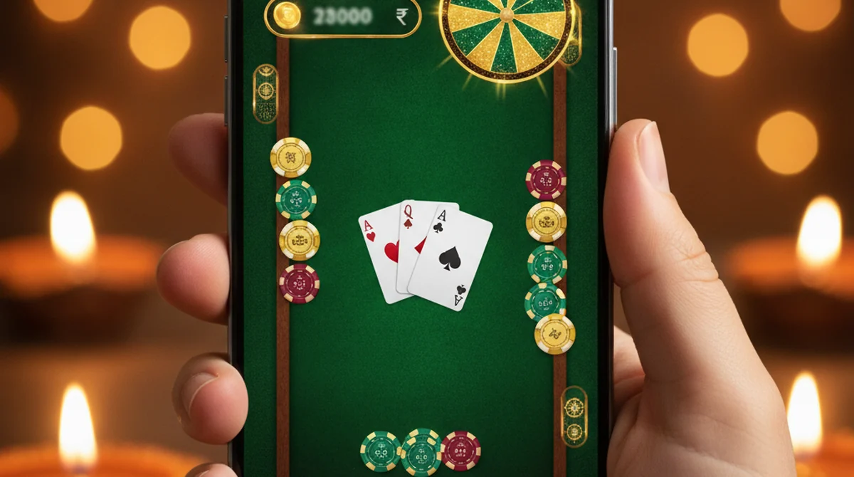 Teen Patti Go interface testing in our editorial mobile lab environment.